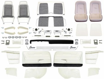 1969 Camaro Convertible Master Deluxe Houndstooth Interior Kit  White