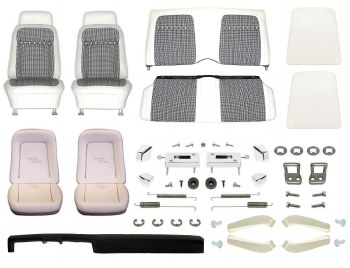 1969 Camaro Coupe Monster Deluxe Houndstooth Interior Kit  White