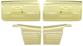 1968 Camaro Convertible Standard Interior Assembled Door Panel Kit  Ivy Gold