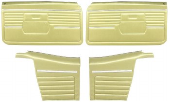 1968 Camaro Convertible Standard Interior Assembled OE Door Panel Kit Ivy Gold