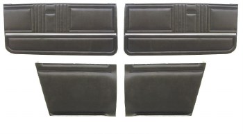 1967 Camaro Convertible Standard Interior Assembled Door Panel Kit  Black