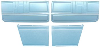 1967 Camaro Convertible Standard Interior Assembled OE Door Panel Kit Light Blue