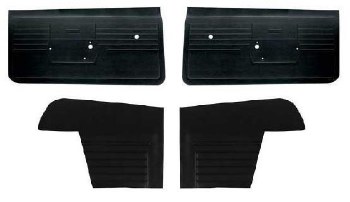 1968 Camaro Convertible Standard Interior Unassembled  Door Panel Kit Black