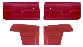 1968 Camaro Convertible Standard Interior Unassembled  Door Panel Kit Red