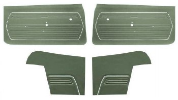 1969 Camaro Convertible Standard Interior Unassembled  Door Panel Kit Dark Green