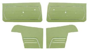 1969 Camaro Convertible Standard Interior Unassembled  Door Panel Kit Moss Green