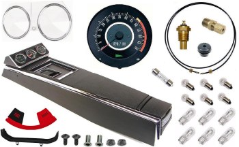 1967 Camaro Tach &amp; Console w/Gauges Conversion Kit w/4 Spd 120 MPH 5/7K Tach