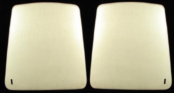 1968 Camaro &amp; Firebird Bucket Seat Backs OE Quality Pearl Parchment Pair