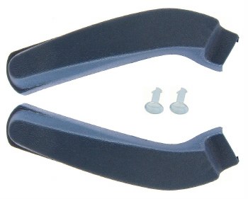 1969 1970 Camaro &amp; Firebird Bucket Seat Hinge Covers OE Quality Dark Blue Pair