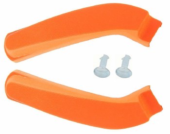 1969 Camaro &amp; Firebird Bucket Seat Hinge Covers OE Quality Orange Pair