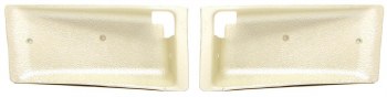 1968 Camaro &amp; Firebird Deluxe Interior Door Panel Cups Pearl Parchment Pair