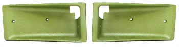 1969 Camaro &amp; Firebird Deluxe Interior Door Panel Cups Moss Green Pair