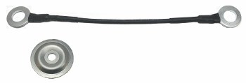 1967  Camaro &amp; Firebird Bucket Seat Passenger Side Cable &amp; Washers  Black