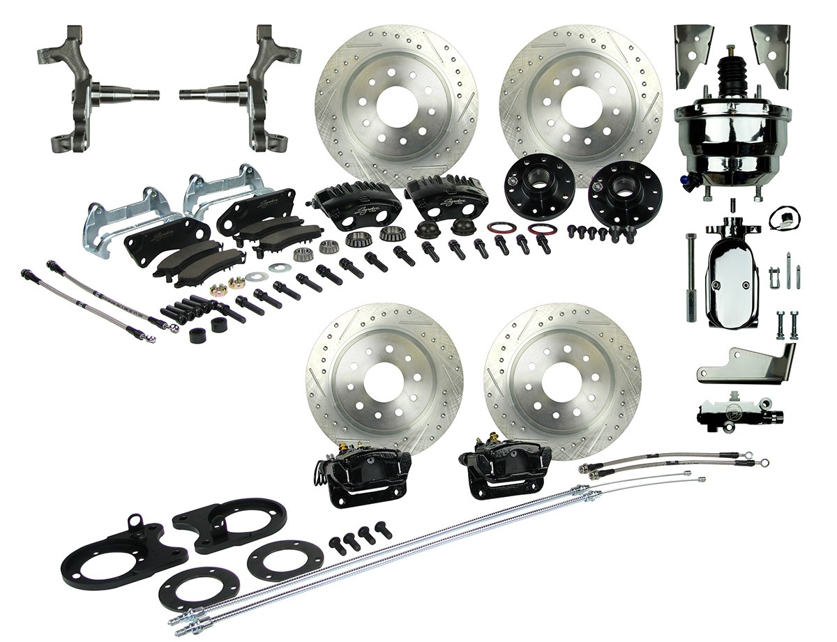 1967 Camaro 2" Drop Power Big 4 Wheel Disc Brake Conversion Kit Chrome