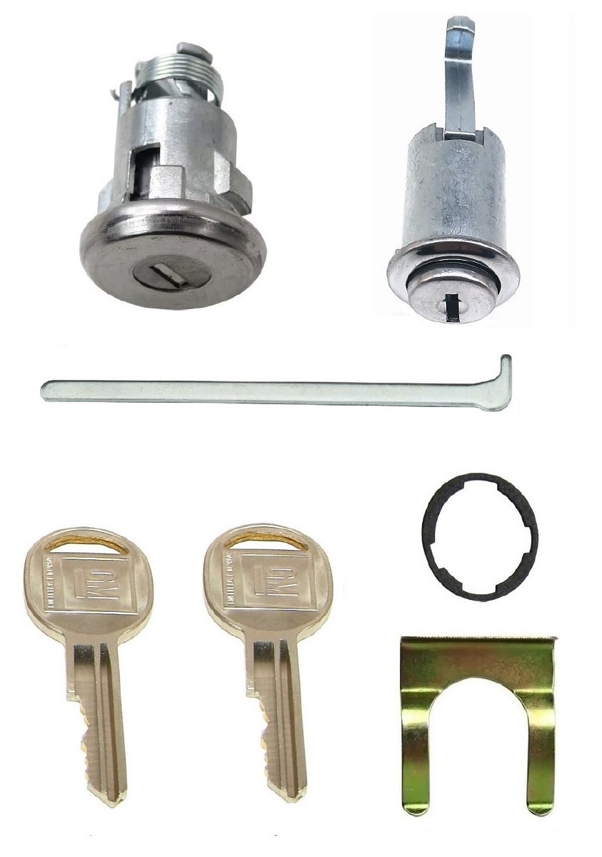 1968 Camaro & Firebird Glove Box Lock & Trunk Lock Kit w/GM Keys 1967