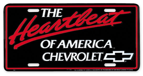 THE HEARTBEAT OF AMERICA CHEVROLET DECAL STICKER CAMARO CORVETTE CHEVELLE SS