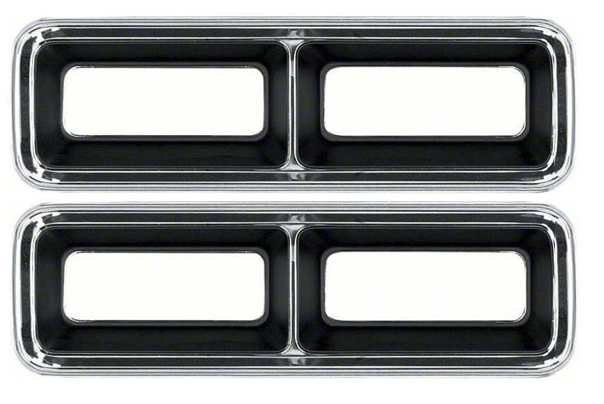 Black Tail Light Bezel Cover For 2010-2013 Chevy Camaro - Direct Replacement (Fits GM Part #s 92199773, 92199774, Etc.)