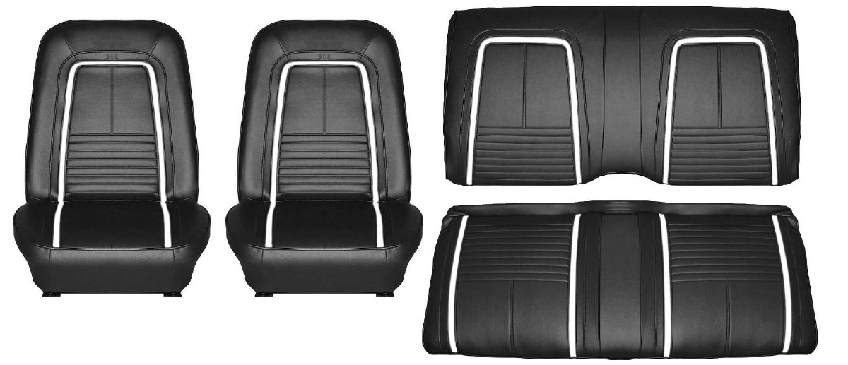 1967 Camaro Deluxe Interior Seat Cover Kit Oe Quality Black