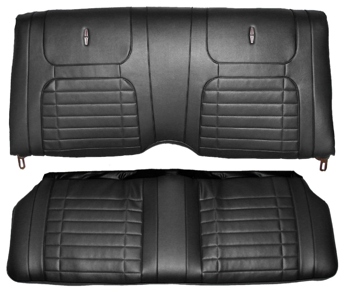 1968 Camaro Coupe Deluxe Interior Rear Seat Covers Black 1967, 1968