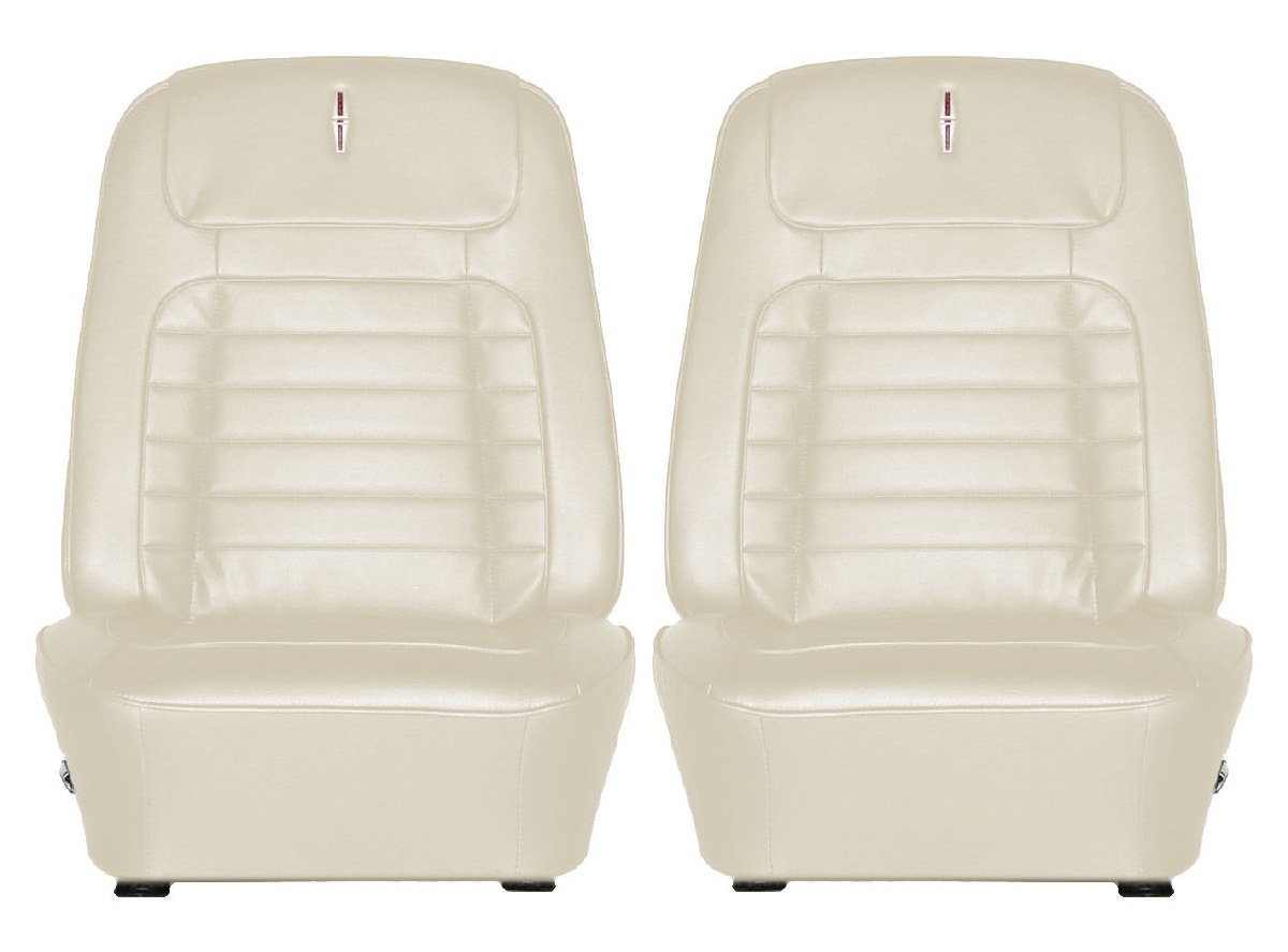 1968 Camaro Deluxe Interior Bucket Seat Covers Pearl Parchment