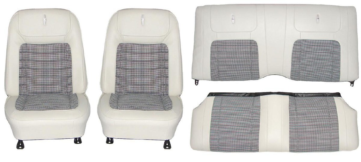 1968 Camaro Deluxe Houndstooth Interior Seat Cover Kit Oe Quality White