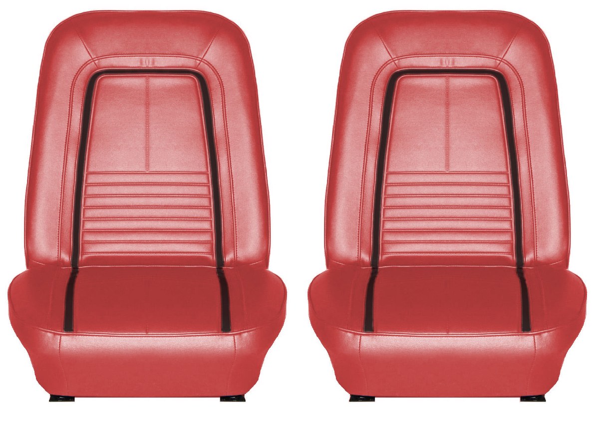 1967 Camaro Deluxe Interior Bucket Seats Assembled Red
