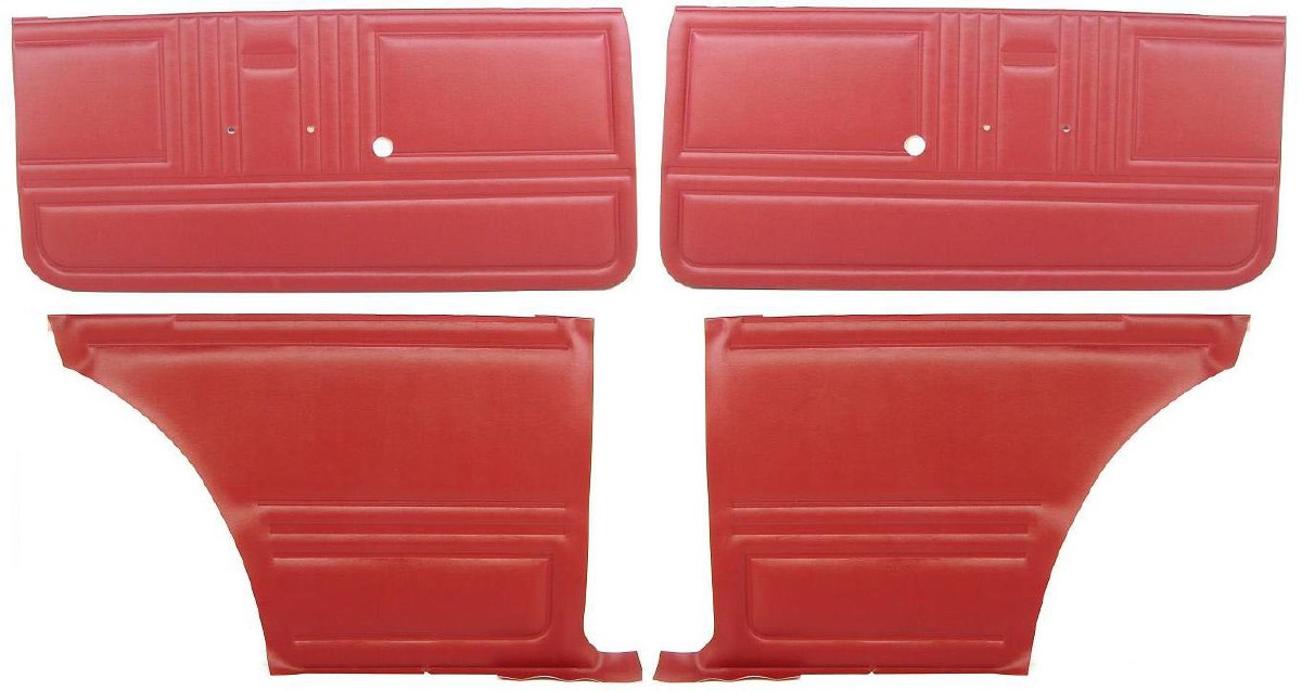 1967 Camaro Coupe Standard Interior Unassembled Door Panel Kit Red