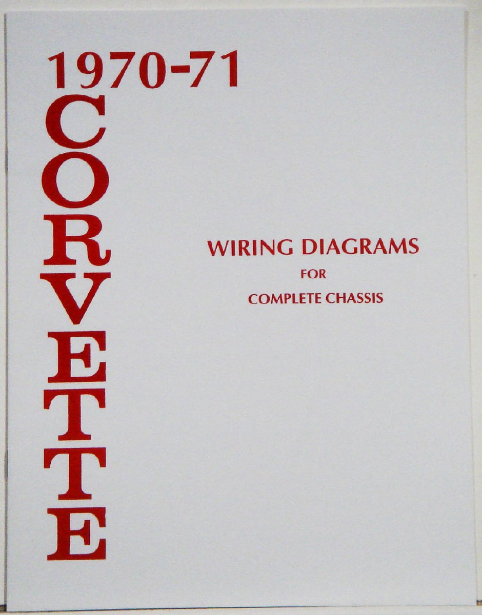1970 1971 Corvette Factory Wiring Diagram Manual 1967 1968 1969