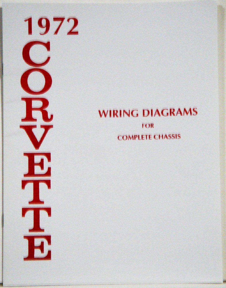 1972 Corvette Factory Wiring Diagram Manual - 1967, 1968, 1969 Camaro