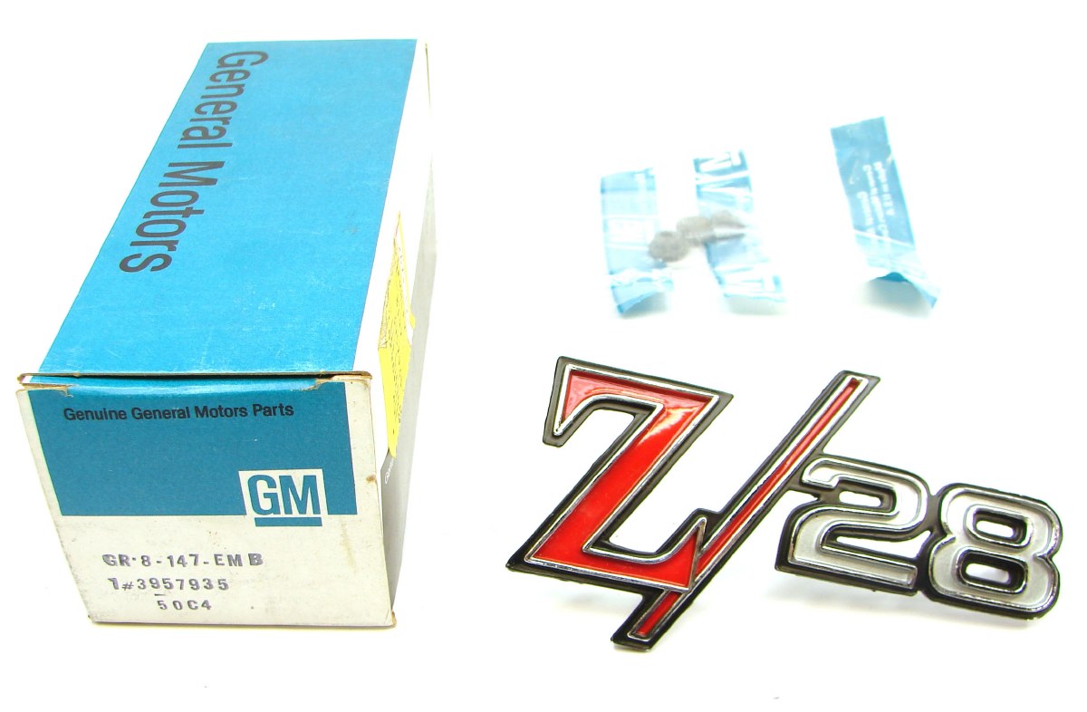 1969 Chevrolet Camaro Z//28 Fender Emblem With Studs 3957935