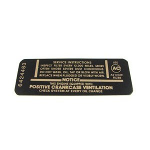 thumbnail image 2 of The Parts Place 1964-1966 Chevy 194 Hi-Thrift Air Cleaner Decal – DC0909 GM 6418735 2 of 4