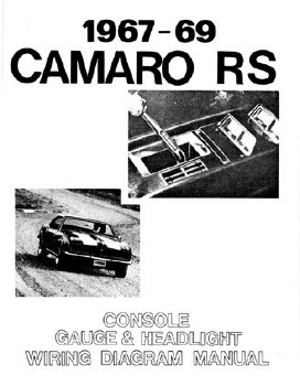 1967 1968 1969 Camaro RS Headlight Console &amp; Gauges Wiring Diagram Manual