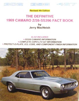 1969 Camaro Z/28 302 SS 396 COPO The Definitive Fact Book