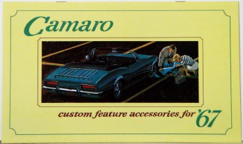 1967 Camaro Custom Feature Accessories Pamphlet