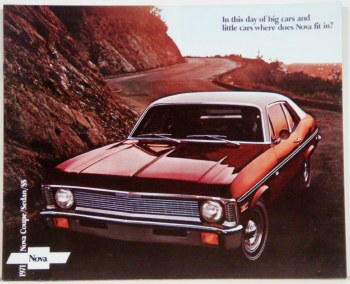 1971 Nova Dealer Showroom Sales Brochure  OE Quality!