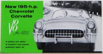 1955 Corvette Dealer Showroom Sales Brochure  OE Quality!