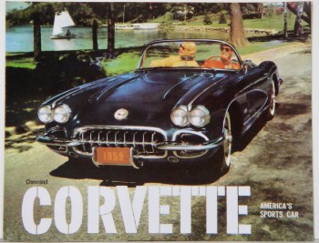 1959 Corvette Dealer Showroom Sales Brochure  OE Quality!