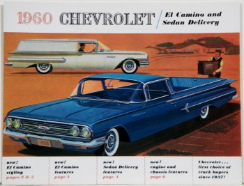 1960 El Camino Dealer Showroom Sales Brochure  OE Quality!