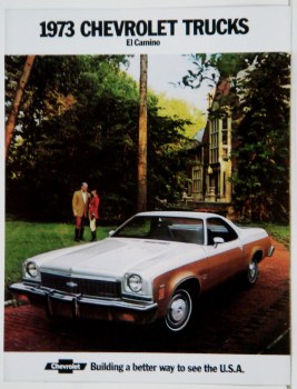 1973 El Camino Dealer Showroom Sales Brochure  OE Quality!