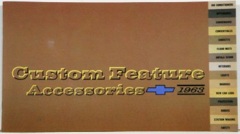 1963 FullSize Chevrolet &amp; Chevy II Custom Illustrated Accessories Pamphlet