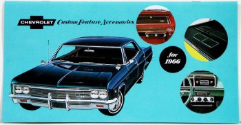 1966 Full Size Chevrolet Custom Illustrated Accessories Pamphlet