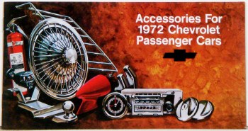 1972 Full Size Chevrolet Custom Illustrated Accessories Pamphlet