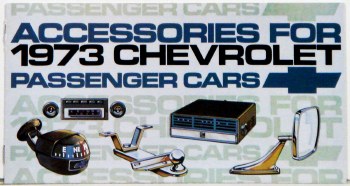 1973 Full Size Chevrolet Custom Illustrated Accessories Pamphlet