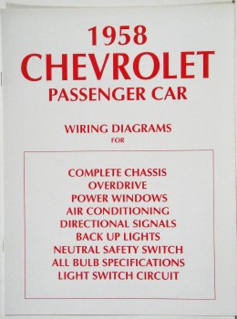 1958 Full Size Chevrolet Factory Wiring Diagram Manual