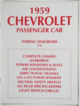 1959 Full Size Chevrolet Factory Wiring Diagram Manual