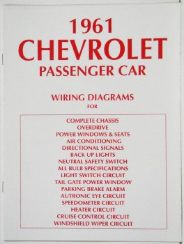 1961 Full Size Chevrolet Factory Wiring Diagram Manual
