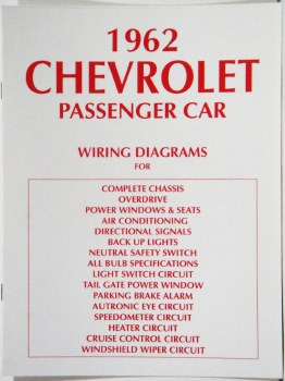 1962 Full Size Chevrolet Factory Wiring Diagram Manual