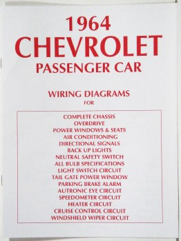 1964 Full Size Chevrolet Factory Wiring Diagram Manual