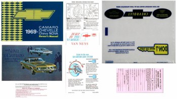 1969 Camaro Glove Box Owners Manual Kit  Van Nuys