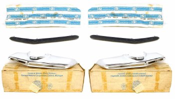 1967 1968  Camaro NOS Rear Bumper Guards w/Rubber Inserts &amp; Hardware